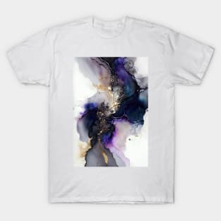 Lilac Dreamscape - Abstract Alcohol Ink Resin Art T-Shirt